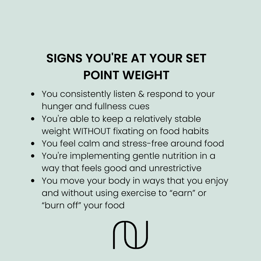 Signs you're at your set point weight